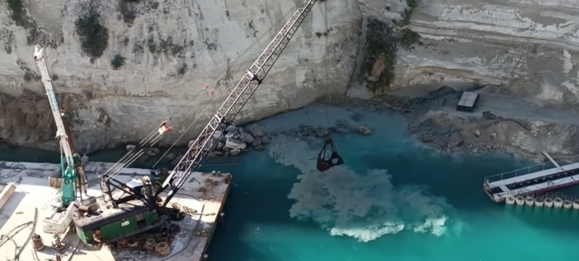 Επίσκεψη του Υπουργού Χρίστου Δήμα στο εργοτάξιο αποκατάστασης της Διώρυγας Κορίνθου